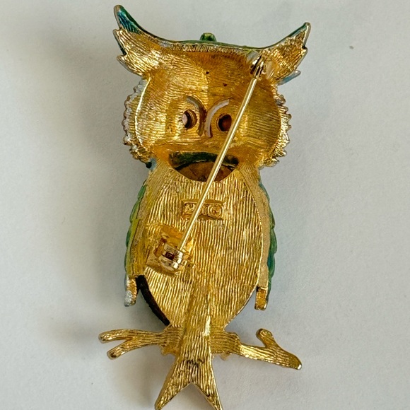 VINTAGE Owl Brooch - Picture 3 of 4